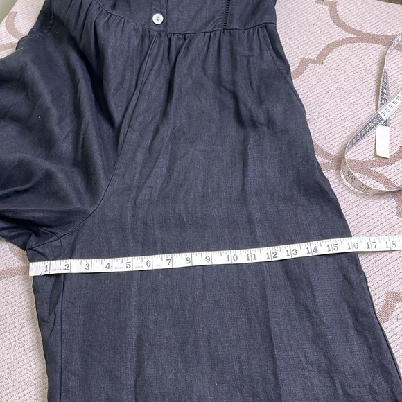 Madewell Black Sleeveless Wide-Leg Jumpsuit in 100% Linen, size 12 - Picture 12 of 16